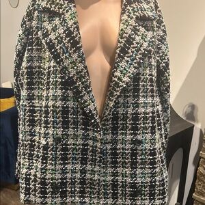 Anthropologie Multicolor Tweed Blazer